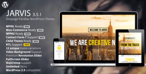 [GET] Jarvis v3.5.1 - Onepage Parallax WordPress Theme cover