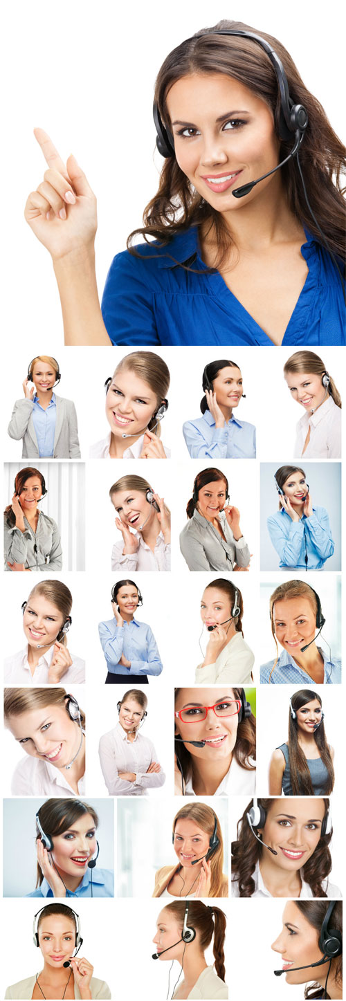 Women operators, work, office - stock photos