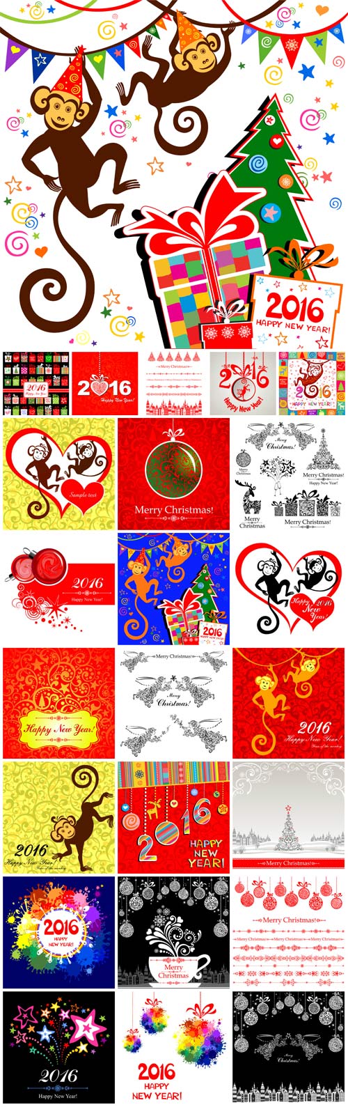 Merry Christmas, New Year vector, backgrounds