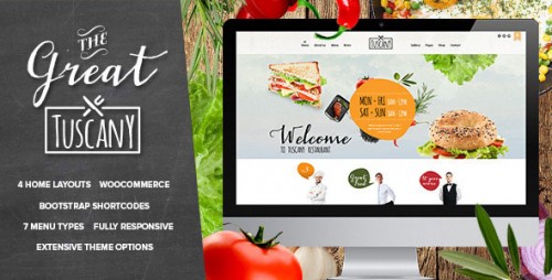 NULLED Tuscany v1.4.4 - Restaurant Shop Creative WordPress Theme pic