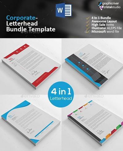 GraphicRiver - Letterhead Bundle 4 in 1