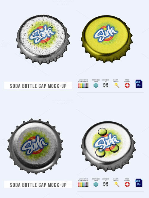 Soda Bottle Cap Mock-Up 5