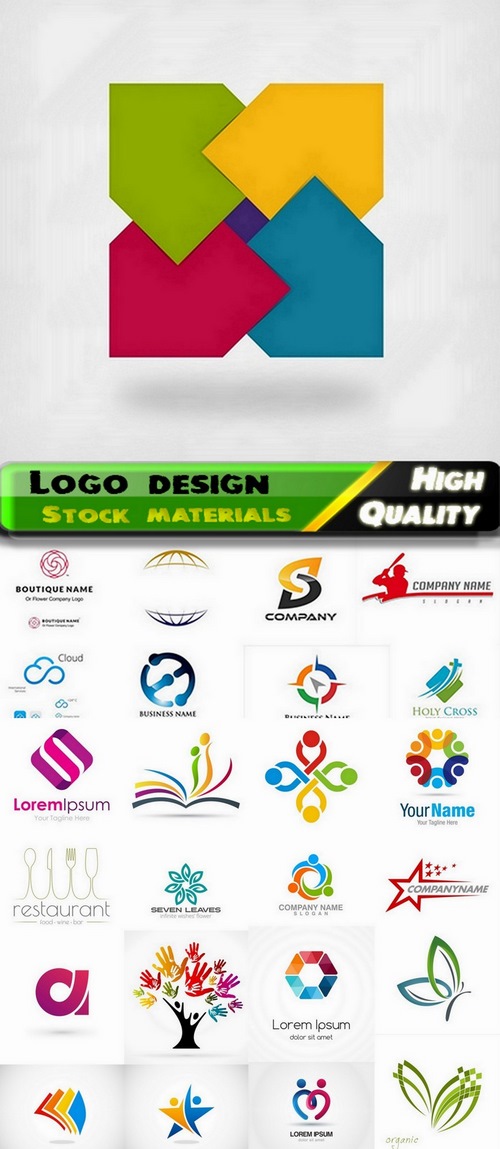 Logo design in vector set from stock #93 -  25 Eps