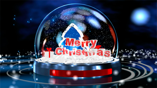 Merry Christmas festive footage glass ball