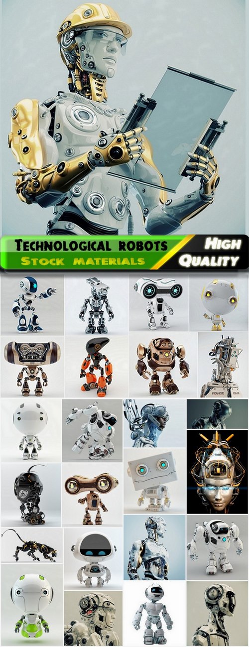 Modern and future technological robots - 25 HQ Jpg