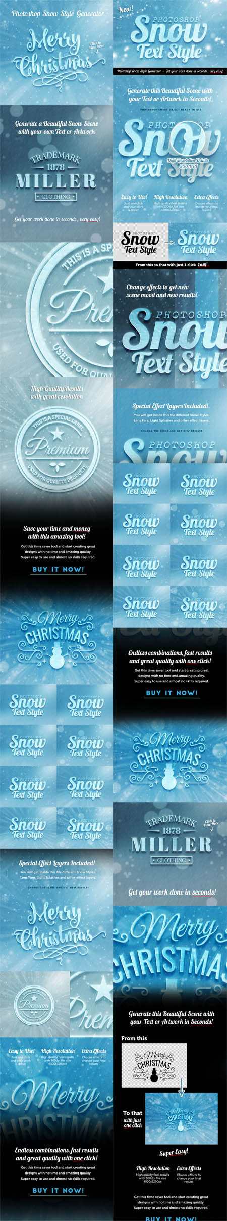 CM - Snow Text Effect Psd for Photoshop 464267