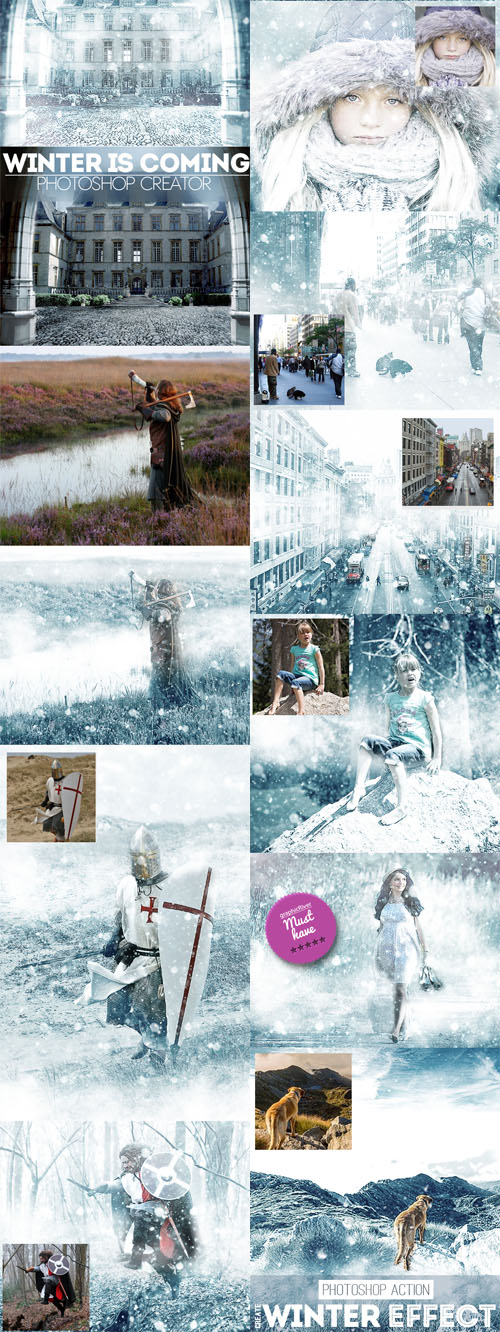 GraphicRiver - Winter is Coming Photoshop Snowing Effect Action 13828287