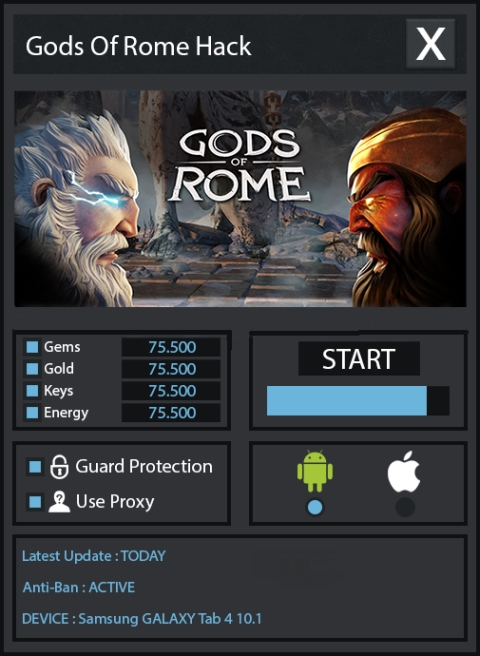 Gods Of Rome Hack Tool Android Free - pesclubmenager