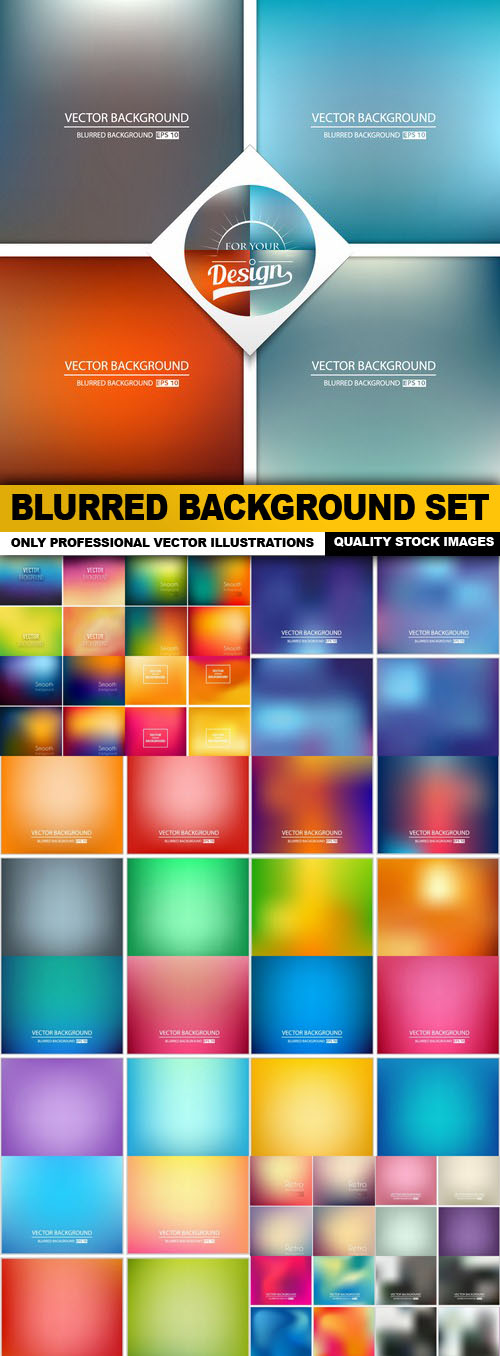 Blurred Background Set - 15 Vector