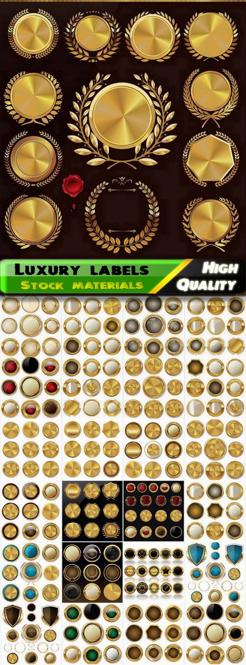 Vintage luxury frames and labels template design 2 - 25 Eps
