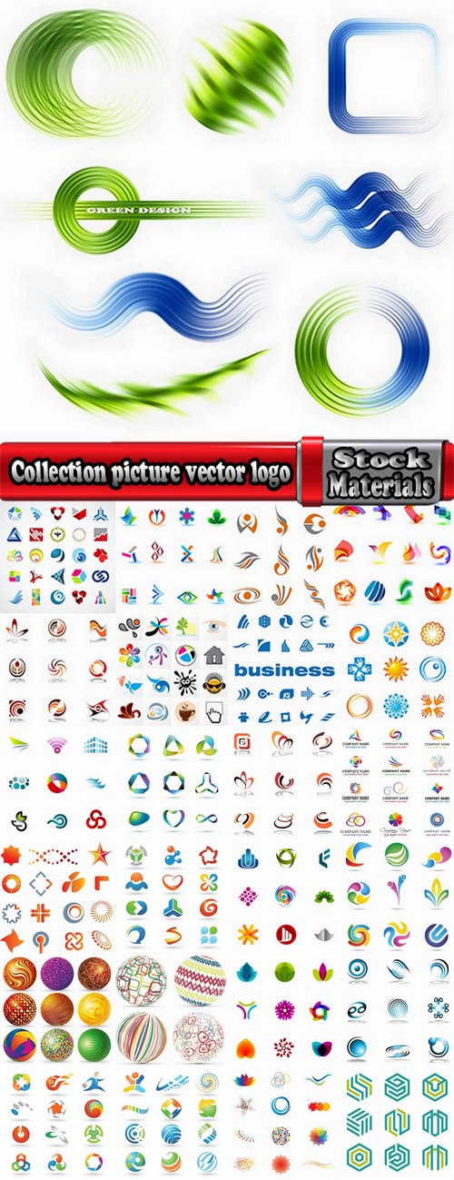 Collection picture vector logo illustration of the business campaign 19-25 EPS