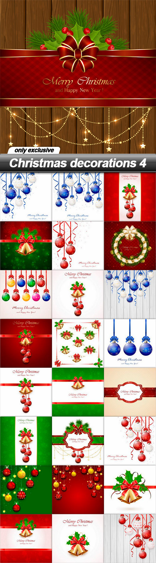 Christmas decorations 4 - 25 EPS