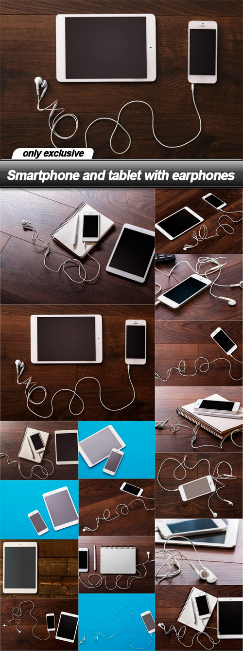 Smartphone and tablet with earphones - 17 UHQ JPEG