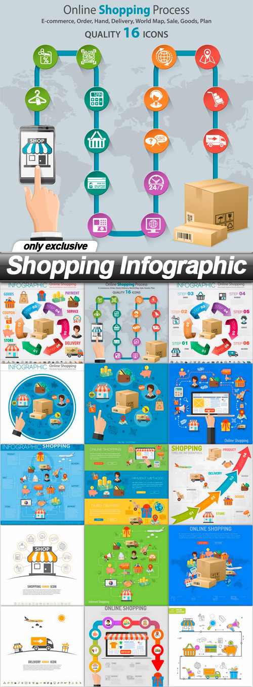 Shopping Infographic - 15 EPS