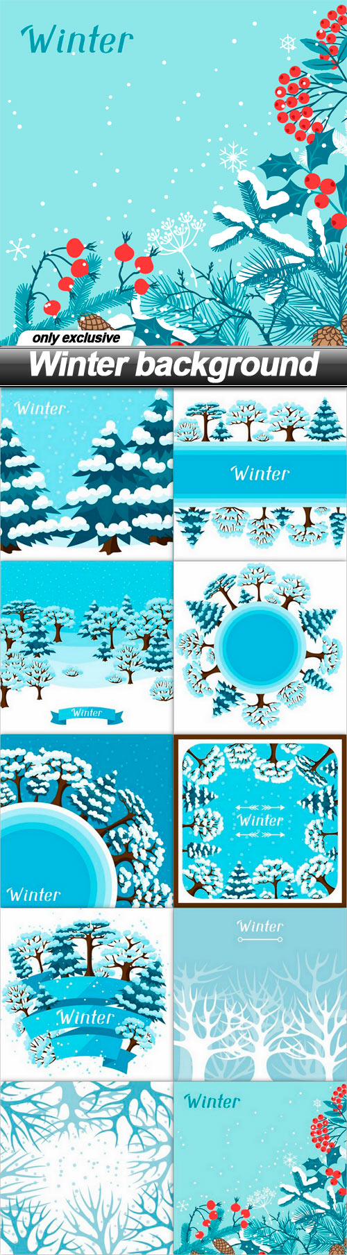 Winter background - 10 EPS