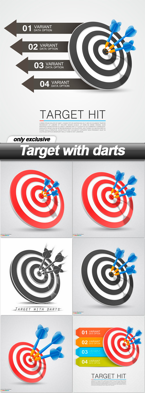 Target with darts - 7 EPS