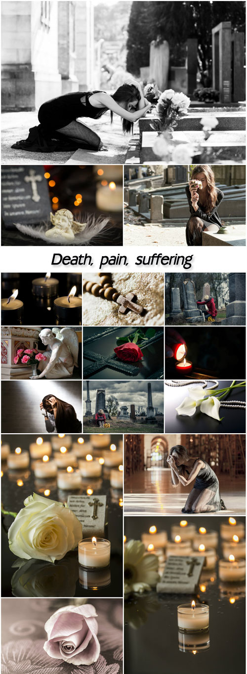 Stock photos on the theme of death, pain, suffering