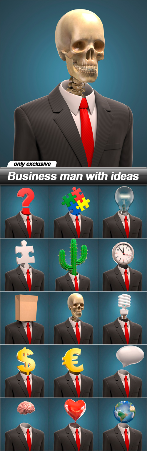 Business man with ideas - 15 UHQ JPEG