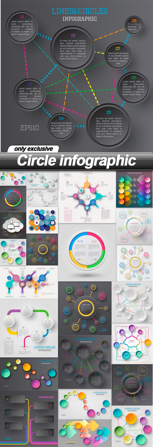 Circle infographic - 25 EPS