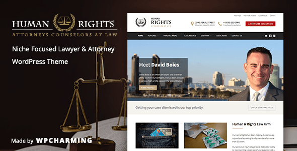 HumanRights v1.1.0 - Lawyer and Attorney WordPress Them