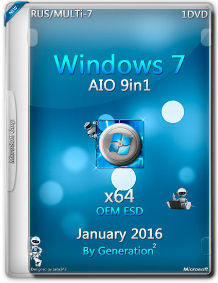 Windows 7 SP1 x64 AIO 9in1 OEM ESD January 2016 by Generation2 (RUS/MULTi-7)