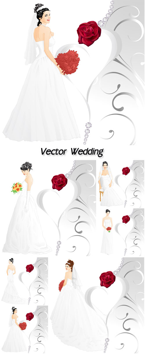 Vector wedding, bride
