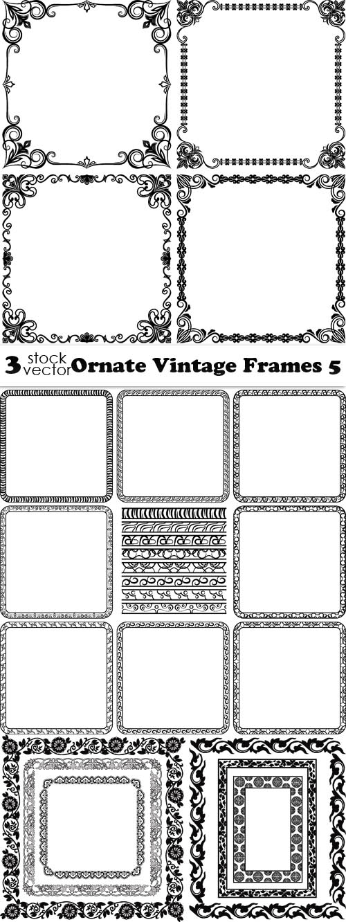 Vectors - Ornate Vintage Frames 5