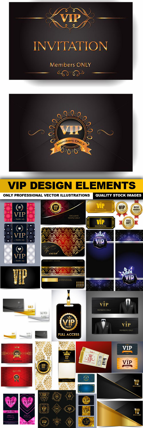 VIP Design Elements - 20 Vector