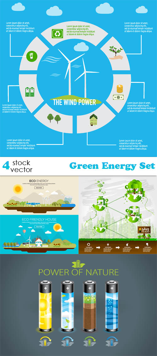 Vectors - Green Energy Set