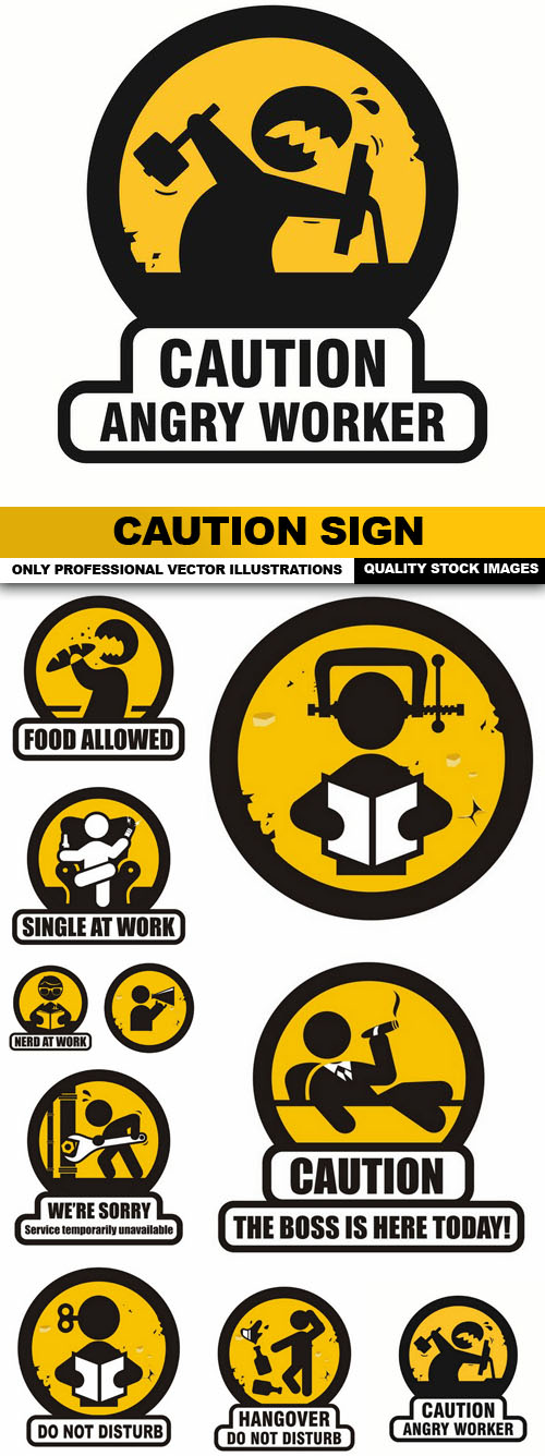 Caution Sign - 10 Vector