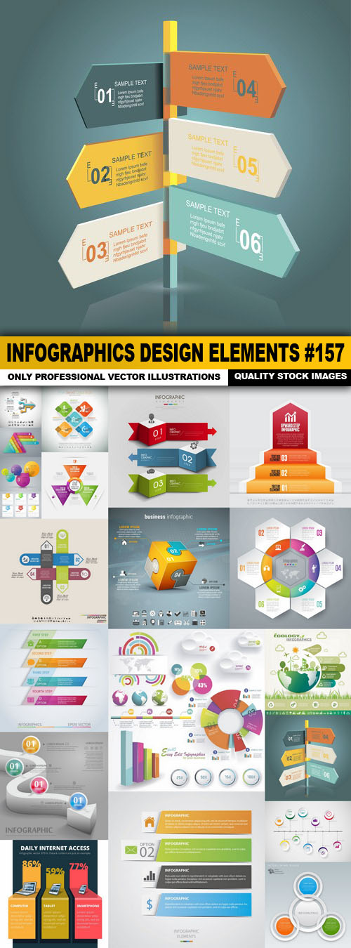 Infographics Design Elements #157 - 20 Vector