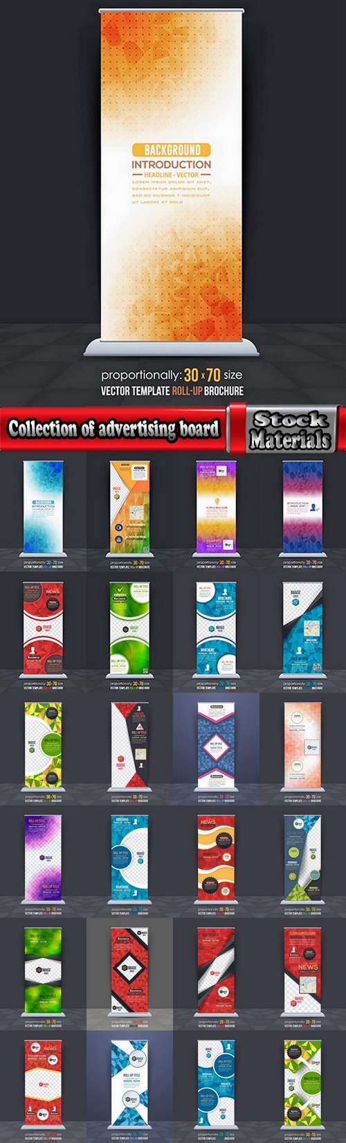 Collection of vector image banner flyer advertising board billboard 25 EPS