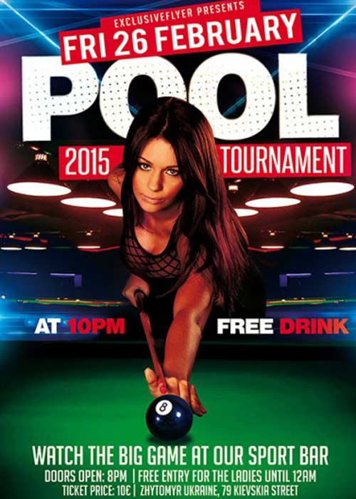 Pool Tournament Premium Flyer Template