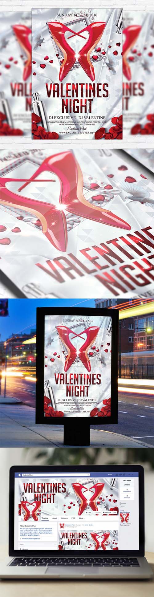 Flyer Template - Valentine Celebration + Facebook Cover 4