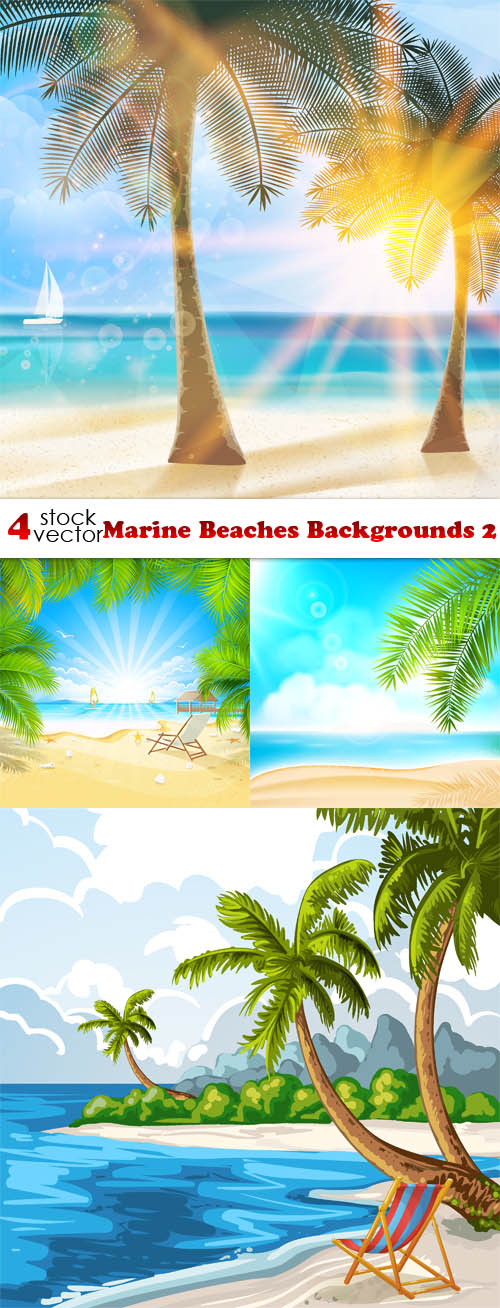 Vectors - Marine Beaches Backgrounds 2