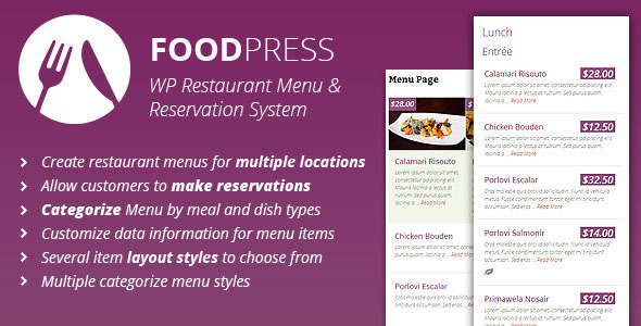 Nulled ThemeForest - Foodpress v1.3.1 - Restaurant Menu Management WP Plugin