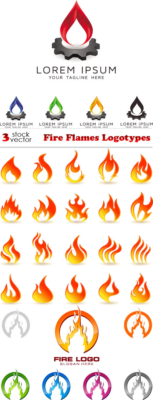 Vectors - Fire Flames Logotypes