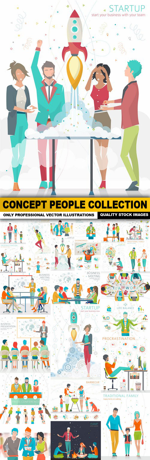 Concept People Collection - 25 Vector