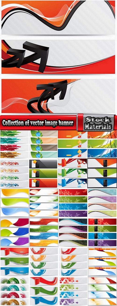 Collection of vector image flyer banner brochure business card 10-25 Eps