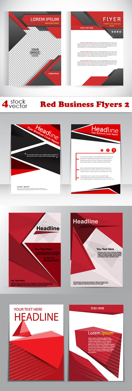 Vectors - Red Business Flyers 2
