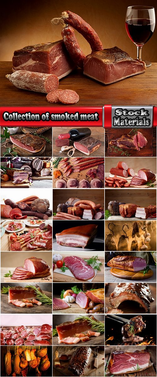 Collection of smoked meat sausage pork steak 25 HQ Jpeg