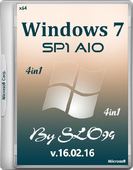Windows 7 SP1 AIO 4in1 by SLO94 v.16.02.16 (x64/RUS)
