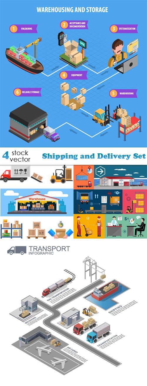 Vectors - Shipping and Delivery Set
