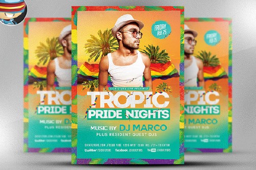 CM - Tropical Pride Nights Flyer Template 542727