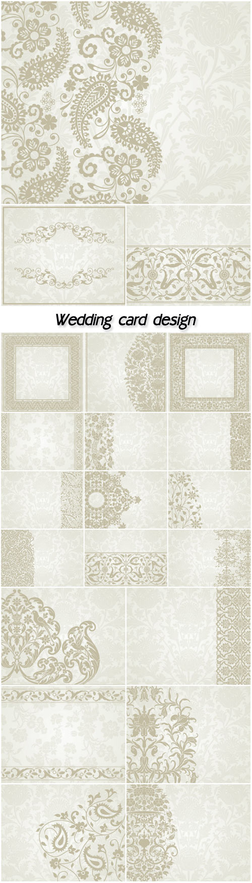 Wedding card design, paisley floral pattern, India