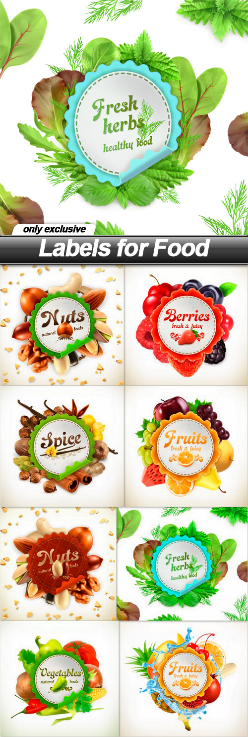 Labels for Food - 8 EPS