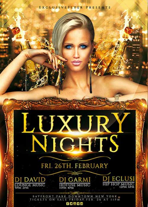 Luxury Nights Party Premium Flyer Template