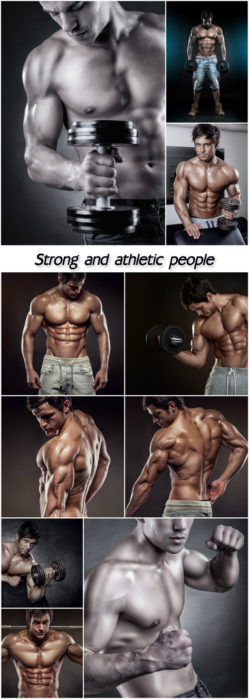 Athletic men, strong and athletic people