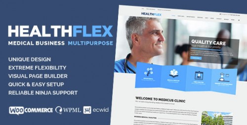Nulled HEALTHFLEX Medical Health WordPress Theme graphic