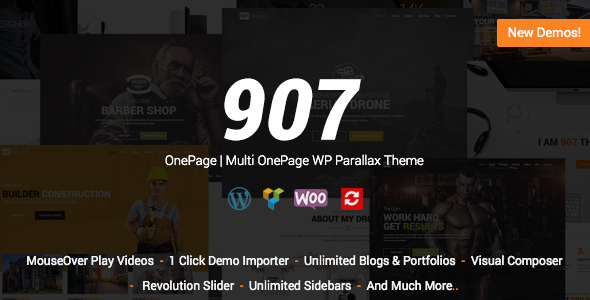 907 v4.0 - Responsive WP One Page